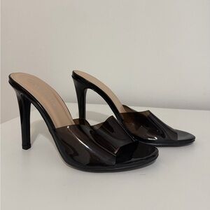 Felicity & Coco Black Heeled Mules